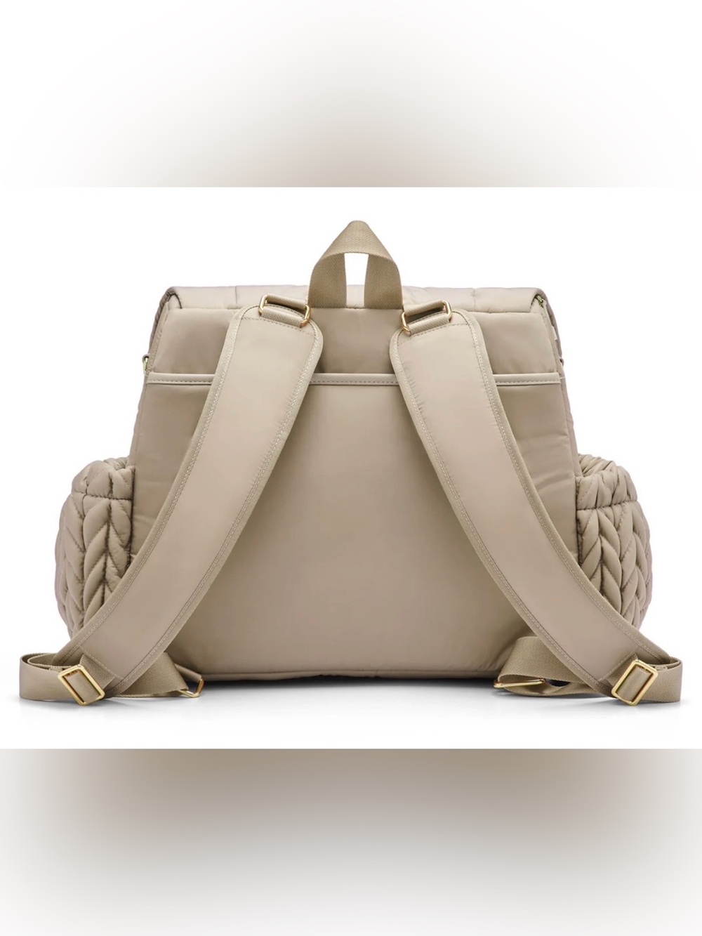 Quilted Diaper Backpack in Beige - Picture 8 of 14
